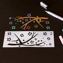 diy hand lovers baby movie set making accessories diversified hollowed-out drawing board drawing tool ruler