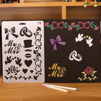 Dream collection DIY handmade album production accessories Lace theme mold ruler Hollow drawing ruler Drawing tools