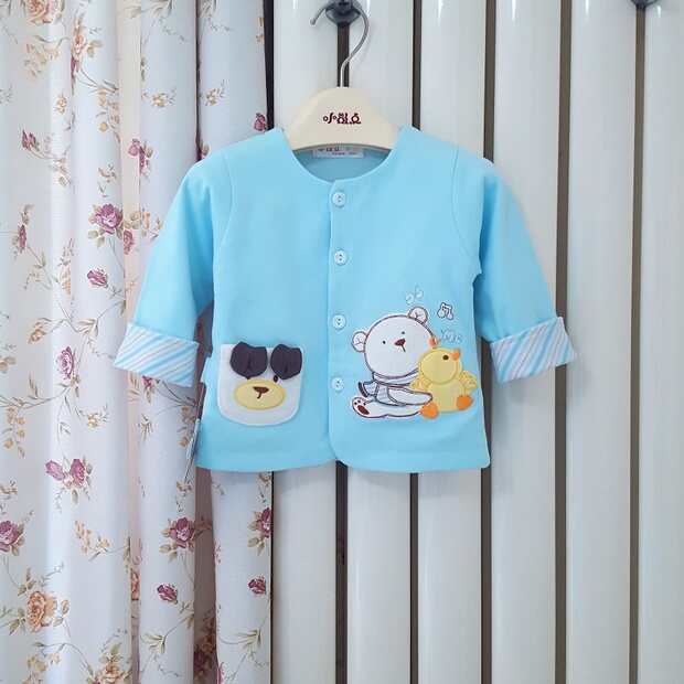 0-123婴儿夹衣 小数点童装春秋装新款 宝宝双层纯棉外套外出衣服