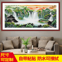 Self-adhesive landscape painting stickers living room decoration painting wall stickers nature sofa background wall office stickers
