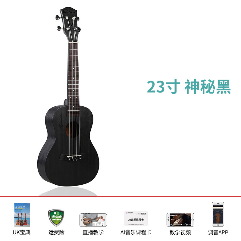 WellBurn 初学者入门尤克里里 23寸 天猫优惠券折后¥28包邮(¥58-30)