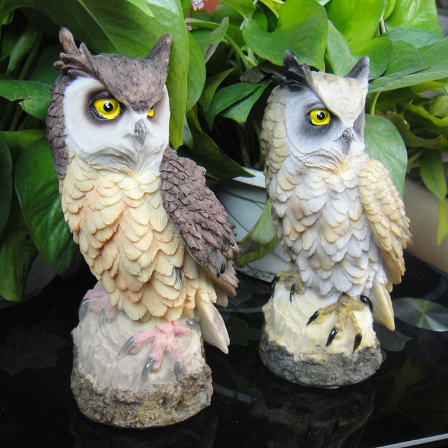 Simulation owl resin ornaments guarding succulents against bird artifacts home accessories garden potted landscaping Simulation owl resin ornaments guarding succulents against bird artifacts home accessories garden potted landscaping
