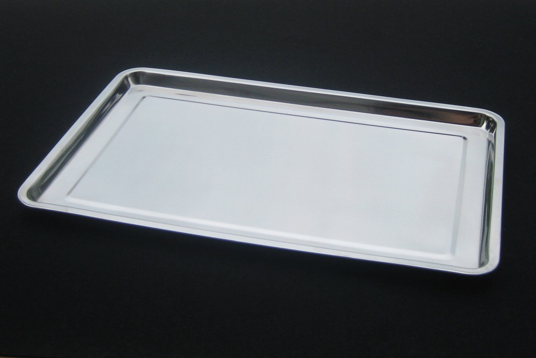 特厚304无磁不锈钢方盘长方形大托盘 蒸饭盘茶盘不锈钢带孔盘包邮