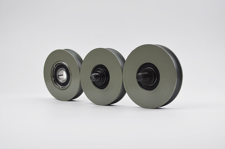 三菱门挂轮 56门挂轮带轴 层门挂板轮 门吊轮56*14*6201 电梯配件_不