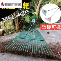 22-tooth grass rake wire large rake debris rake loose soil rake garden gardening tools lawn special