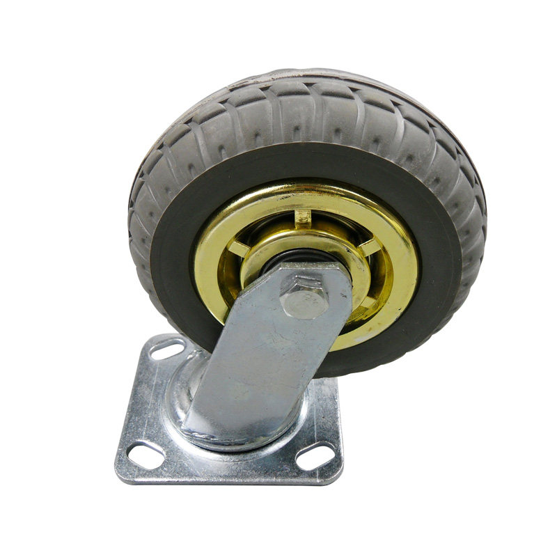 6寸静音橡胶轮重型工业万向轮定向轮平板车脚轮推车轮子轱辘4个轮