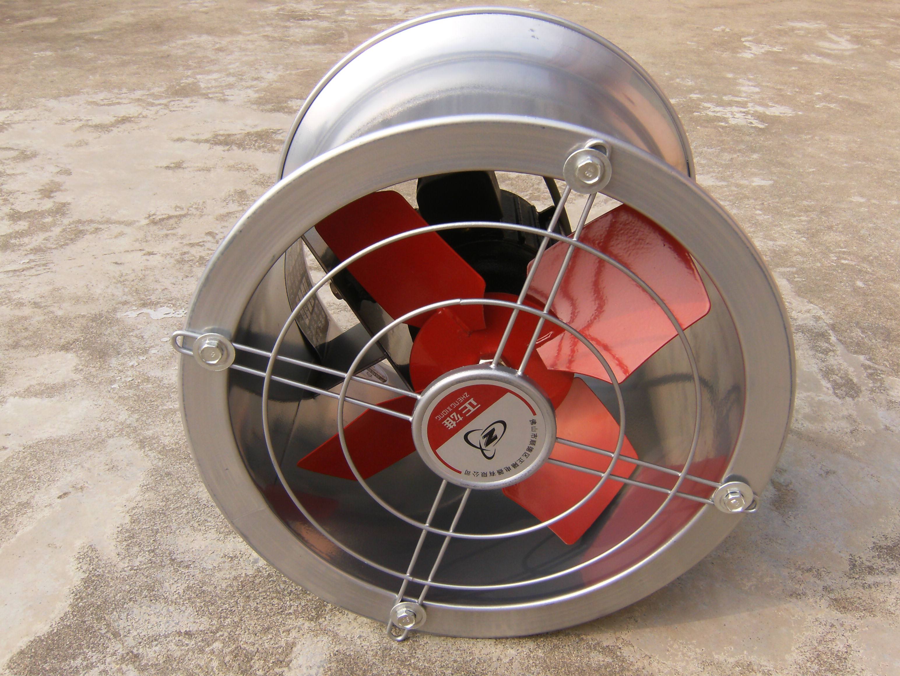 正雄正帝工业排气换气扇圆筒管道墙式抽风扇100%纯铜电机 8寸