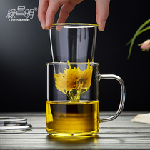 Lvchangming glass with filtered water cup large capacity tea cup high temperature resistant home mens and womens gift cups