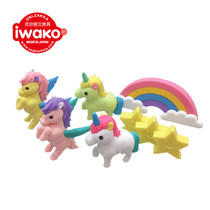 IWAKO IWAKO Childrens Fun rubber Pegasus unicorn shape eraser Bulk Plus board