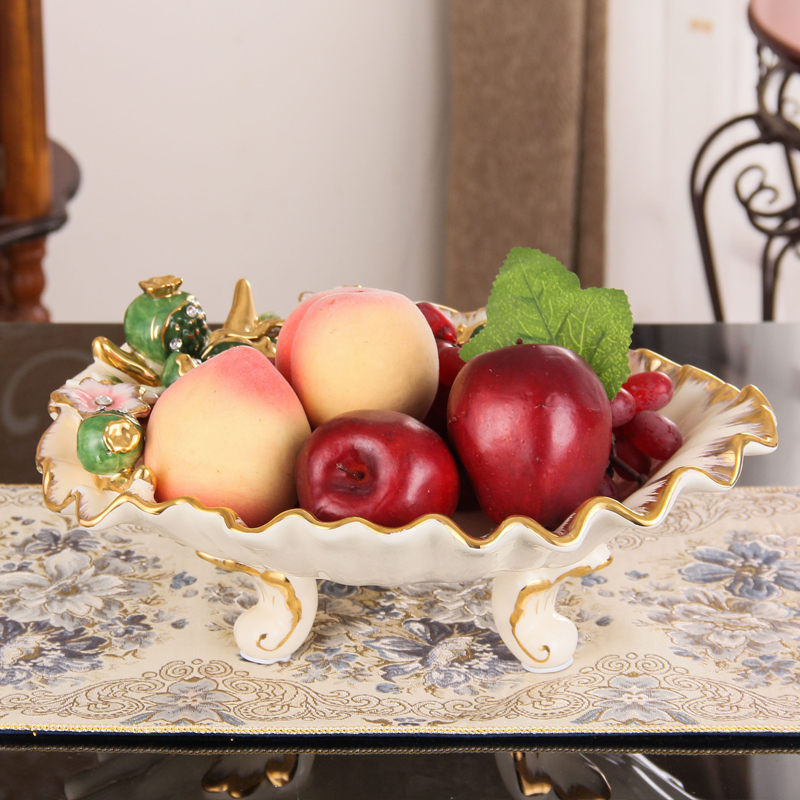 Fort SAN road ceramic fruit bowl European - style compote household modern creative home sitting room tea table decoration furnishing articles compote