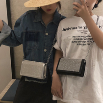 Hong Kong tide brand sequins high-quality small bag female 2022 new fashion fashion one-shoulder chain messenger small square bag
