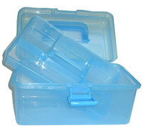 561 Multi-functional two-story toolbox containing box in transparent picture box Paint Case Makeup box