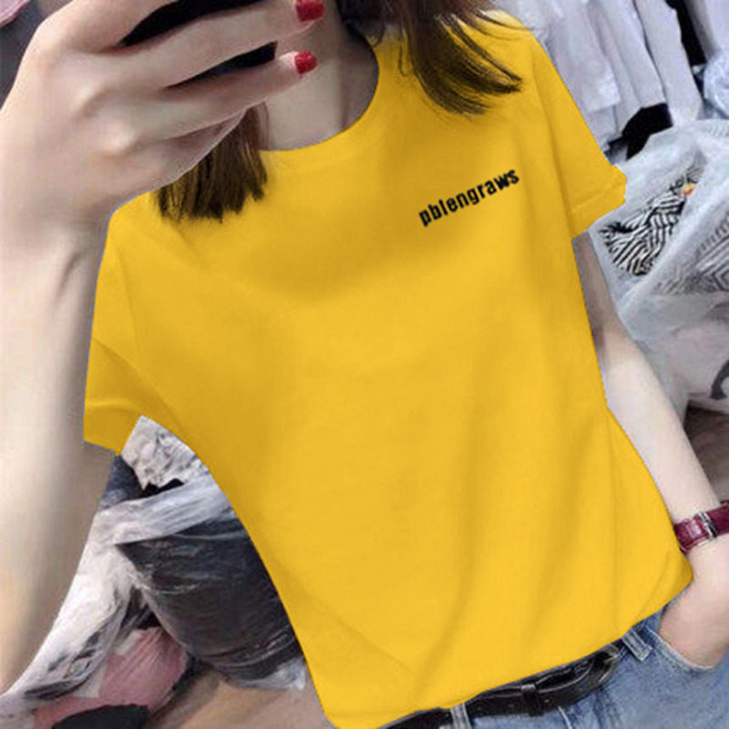 95棉5氨纶多色可选2020纯棉短袖t恤女