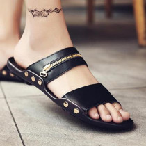 Boomers sandals mens 2022 summer new casual slippers stylish outside wearing herringbone outdoor cool drag lined beach shoes