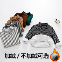 2020 Autumn childrens turtleneck base shirt Boy and girl striped 1 top 3 years old foreign style child 2 fashion top