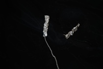This ruffled pure silver original design niche design versatile long earrings