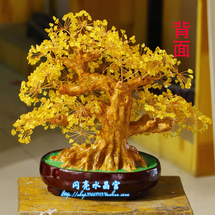 正品天然红玛瑙发财树大号招财树水晶树摇钱树摆件开业送礼盆景