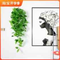 Simulated green plant wall hanging flowery room wall decorated fake vine vine cane cane green leaf hanging