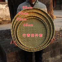 Handmade bamboo weaving bamboo products farmhouse round dustpan with holes without holes Bamboo sieve drying bamboo plaque painting decoration