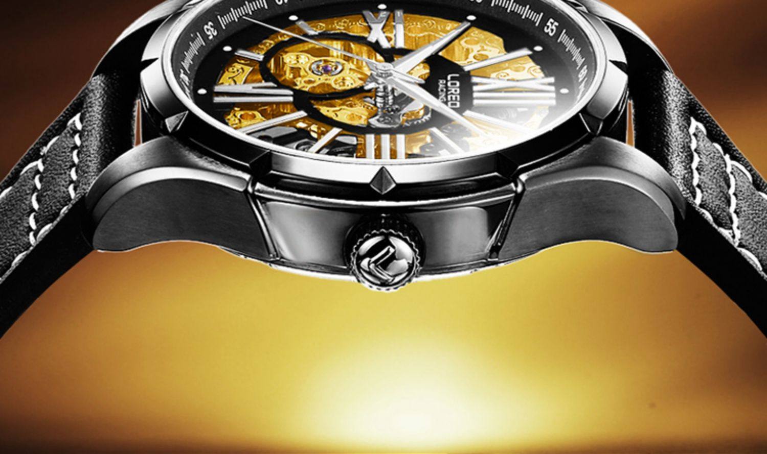 雷力欧手表男士2022年新款全自动机械表防水夜光十大镂空品牌男表