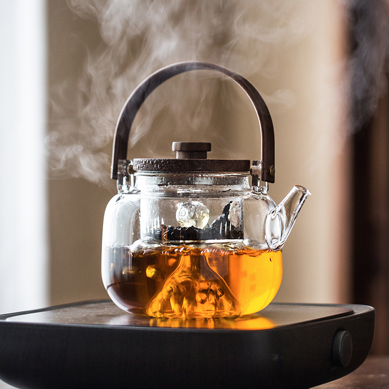 Cloud operation can be heated domestic high temperature resistant teapot the girder cooking tea, the electric TaoLu glass tea kettle boil the teapot