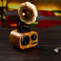 Sansui landscape wireless Bluetooth speaker Heavy subwoofer large volume 3d surround home creative phonograph Retro cute mini small audio plug-in card portable small player