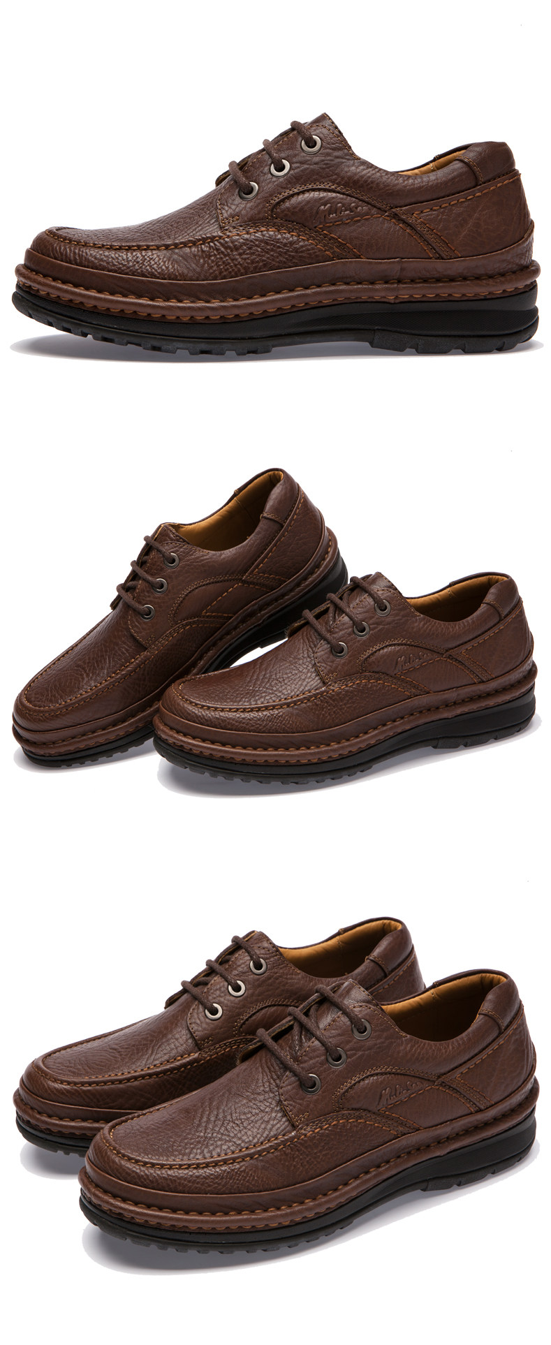 木林森男鞋秋季男士厚底鞋子冬季休闲鞋真皮休闲皮鞋男潮鞋爸爸鞋