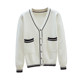 Xiaoxiangfeng knitted cardigan ແມ່ຍິງພາກຮຽນ spring ແລະດູໃບໄມ້ລົ່ນເປືອກຫຸ້ມນອກ 2024 sweater ໃຫມ່ພາກຮຽນ spring ສັ້ນພາກຮຽນ spring ຈັບຄູ່ກັບ skirt ເທິງ