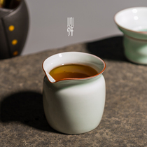 Jingdezhen fat white gongdo Cup handmade thin white porcelain celadal Glaze Matte glaze tea sea kung fu tea divider