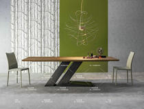 Nordic solid wood dining table personality long table square table office desk desk loft designer creative furniture