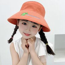 Childrens empty hat summer baby fishermans hat big along the sun hat 2-8 years old girls fashion sunscreen sunshade hat