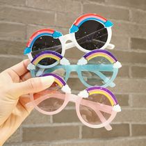 Children sunglasses beach lovely ultra cute male and female sunglasses anti-UV rainbow glasses female baby sunglasses