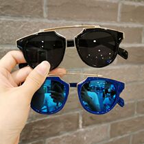 Korean children sun glasses baby colorful fashion sunglasses tide cool male girl Summer sunshade anti-ultraviolet glasses