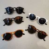 Han Edition Fashion Children Sunglasses Boy Girl Retro Round Frame Sunglasses Toddler Kids Out Parade Sunglasses Street Shots