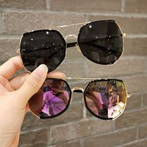 Children sun glasses for boys and girls fashion toad glasses 4-12 years old middle and big children Korean version of sunglasses children sunglasses tide