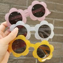 Childrens glasses tide fashion baby sun glasses girl flower sunglasses tide girl cartoon toy glasses anti-ultraviolet