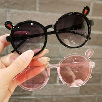 New childrens glasses Boys and Girls cute fashion sun glasses Princess girls UV sunglasses summer tide