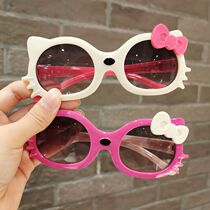 Childrens sunglasses girl cute sun glasses sunshade anti ultraviolet baby Summer Korean cartoon ktcat glasses tide