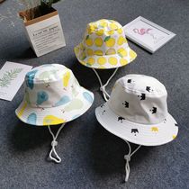 Child shading hat baby sunscreen male and female baby fisherman pelvis hat spring summer sun hat wide brim thin cap