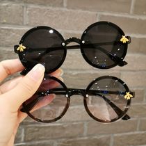 Children sun glasses Korean fashion girl baby round frame sunglasses anti-ultraviolet children glasses boy sunshade mirror