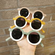 New children Outdoor round frame sunglasses Creative Candy Collage baby sunglasses Men and women Fairy Tide sunglasses