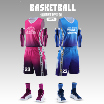 Childrens basketball suit suit Mens sports game clothes custom trend training suit Womens printed breathable team uniform jersey