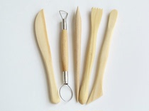 Childrens colored pottery mud wooden tool knife 5 pieces of soft clay ultra-light clay color mud DIY handmade clay sculpture material