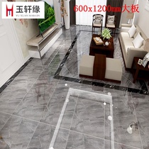 Foshan tile floor tiles 600x1200 floor tiles living room non-slip gray whole body marble large board background wall tiles
