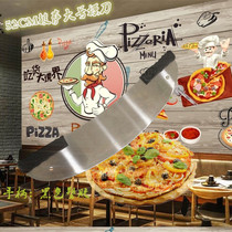 Baking Tool Half Moon Pizza Wheel Knife Commercial Pizza Scalpel Semi-Pizza Cutter Double Ear Pizza Knife