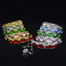 Ming-made Hanfu headdress Dunhuang Duobao imitation Forbidden City hairpin Crown body copper ancient style golden U-shaped hairpin top hairpin red hairpin Red