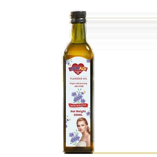 欧利亚提亚麻籽油俄罗斯原瓶进口官方旗舰店月子食用胡麻油500ml