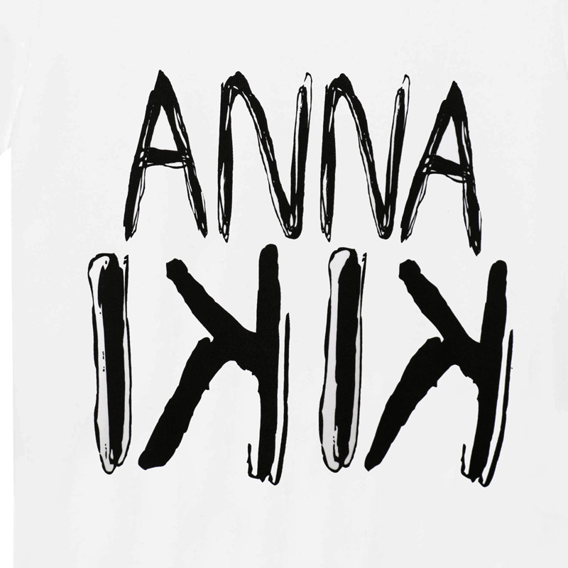 annakiki三周年纪念t恤-2017新款女装字母圆领短袖上衣 315208052