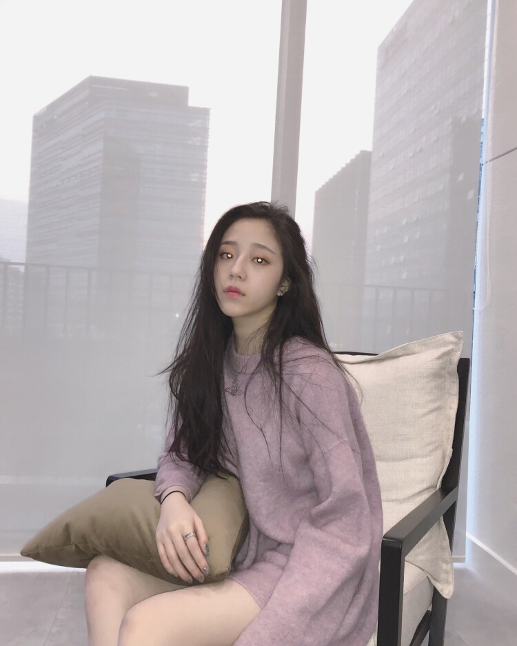 chaiwofong方齐禾 粉紫色慵懒温柔羊毛衣