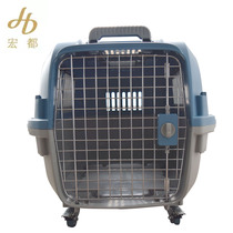 Iata pet air box Factory direct sales Quality assurance check-in trolley casters portable cat and dog portable box
